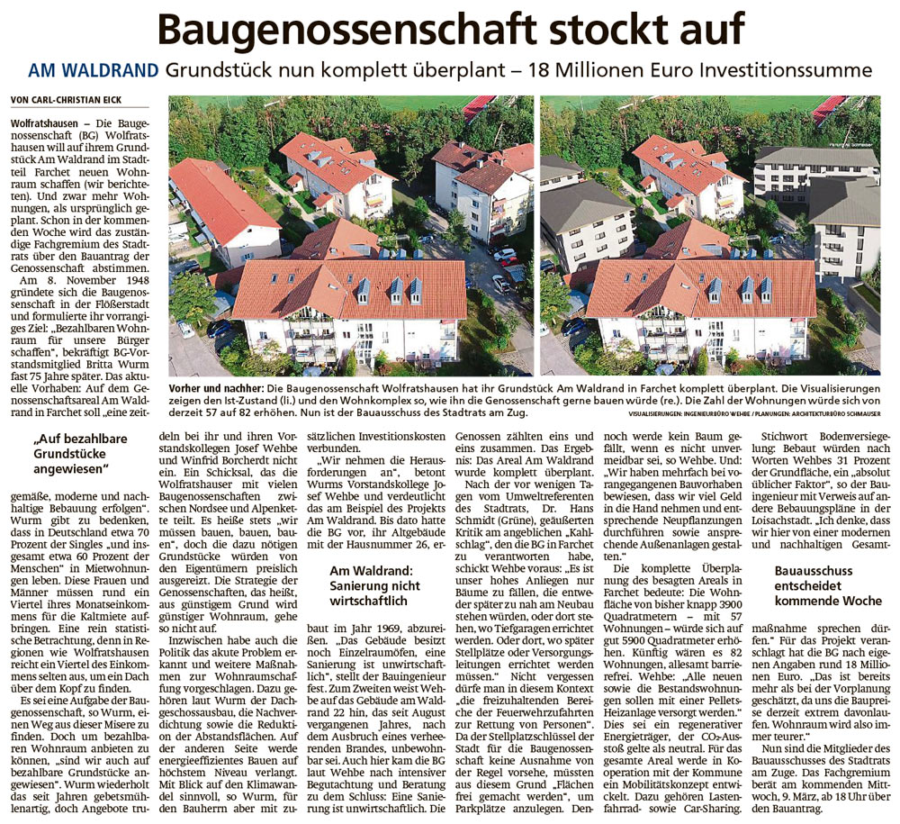 Baugenossenschaft stockt auf